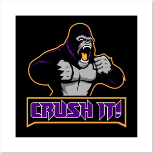 Gorilla Diversions Workout Crush It! Posters and Art